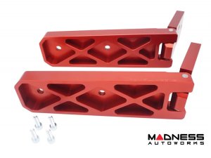 Jeep Wrangler JL Billet Tailgate Hinges - Aluminum - Red Jeep Wrangler JL Billet Tailgate Hinges - Aluminum - Red